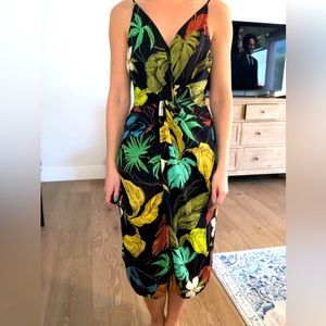 Delfi Collective Plant Print Midi Dress